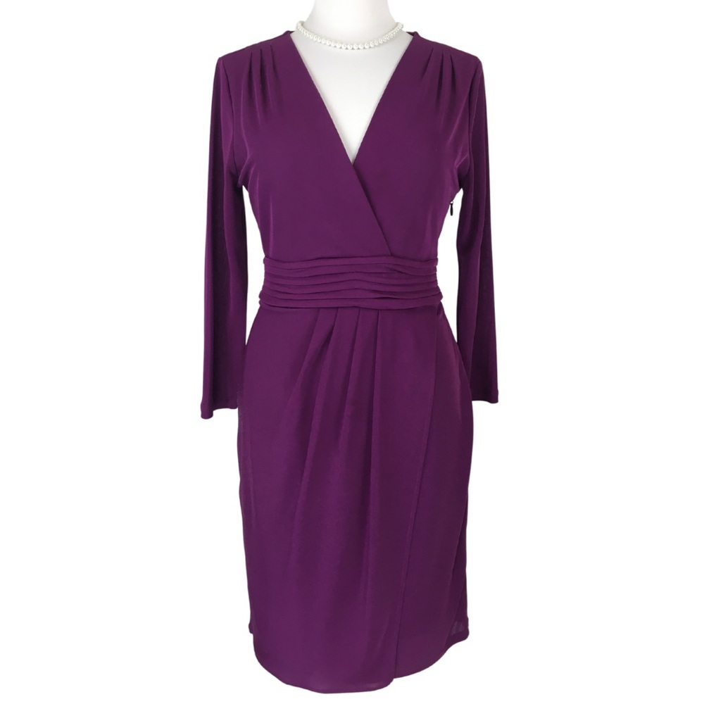 BCBGMaxAzria Deep Purple Midi Dress